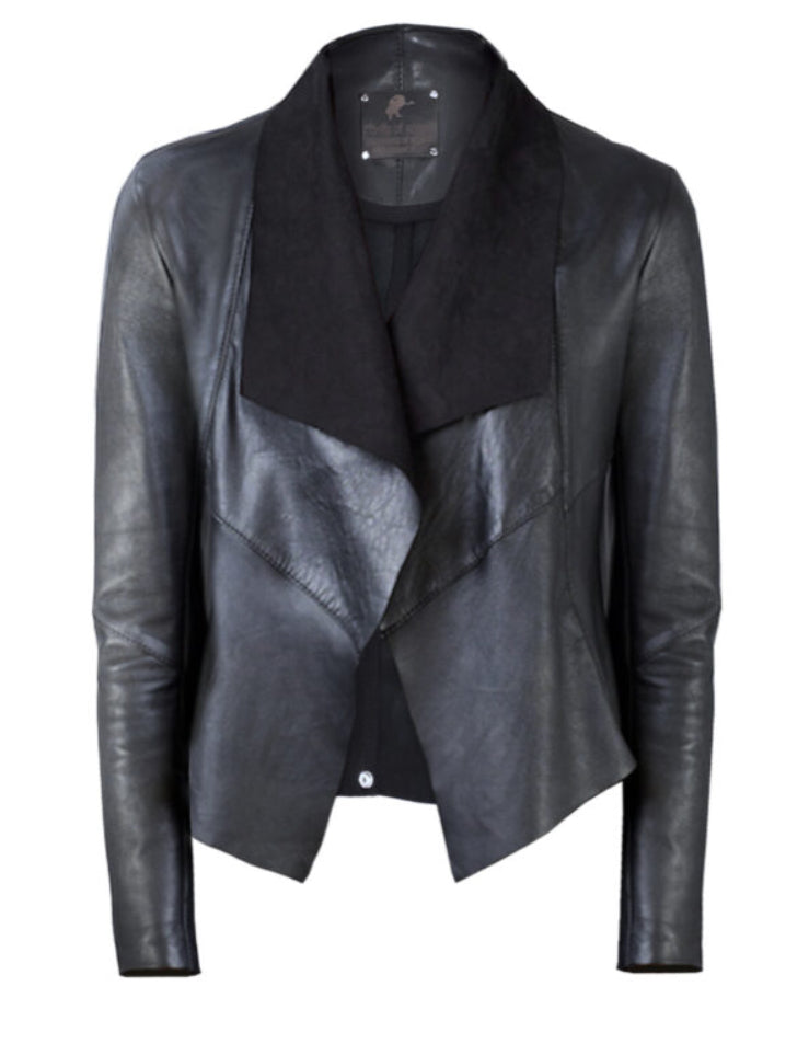 The Auretta Textured Leather Women Jacket