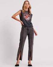 Load image into Gallery viewer, OT FADED BLACK TRUCKERS MID WAIST STRAIGHT LEG JEAN

