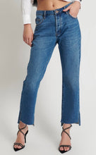 Load image into Gallery viewer, OT BAY BLUE HOOLIGANS MID WAIST RELAXED CROPPED JEANS
