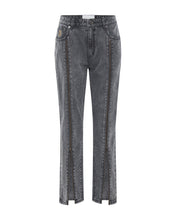 Load image into Gallery viewer, OT FADED BLACK TRUCKERS MID WAIST STRAIGHT LEG JEAN
