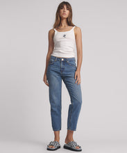 Load image into Gallery viewer, OT BLUE LOVE HIGH WAIST SLIMS CROPPED JEANS
