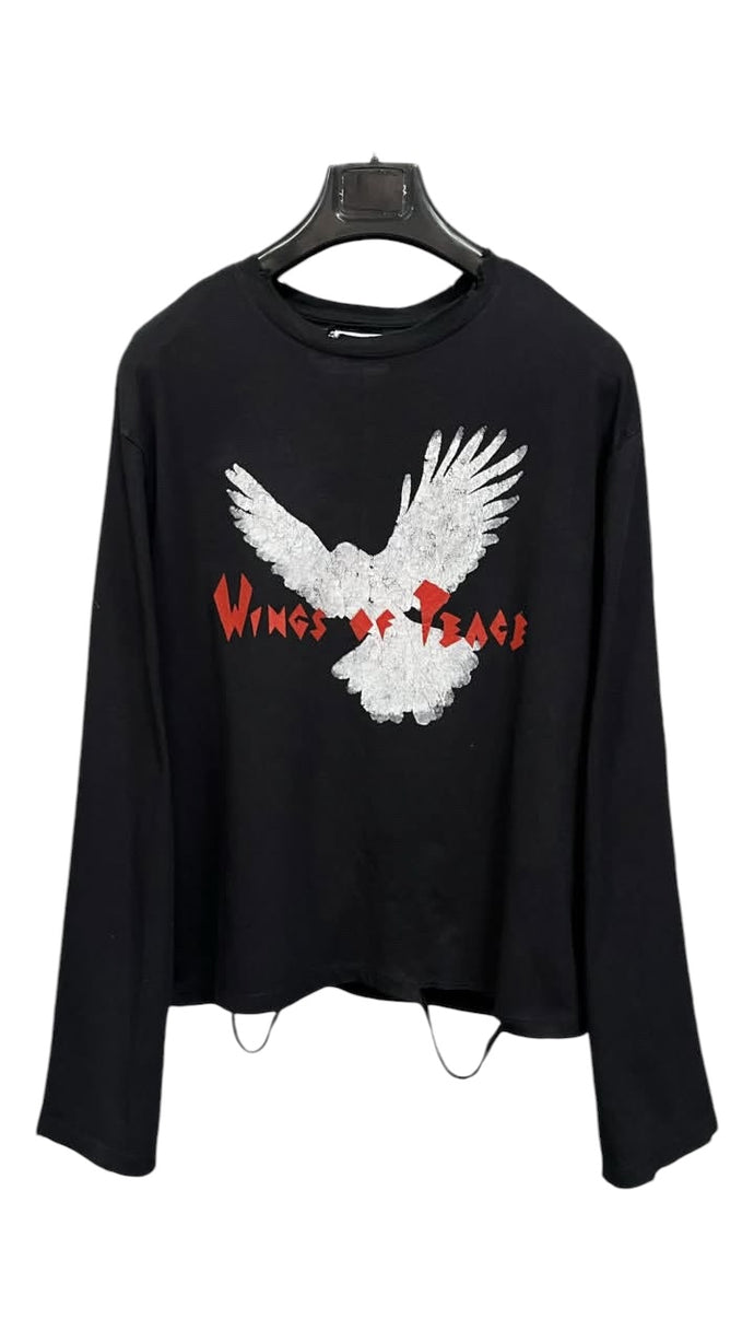 Coa Wings Of Peace L/S Black Tee