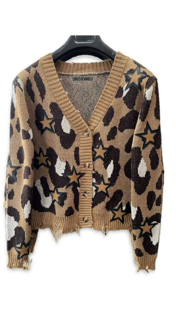 COA Leopard Star Cardi