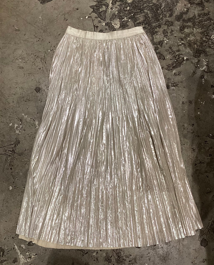 HK Metallic Pleated Skirt