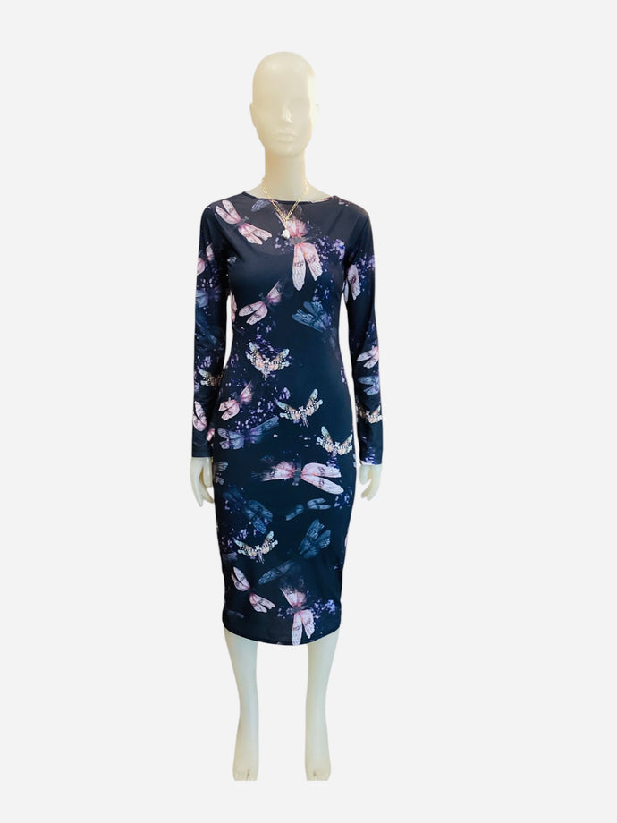 MT Pattern Body-con Dress