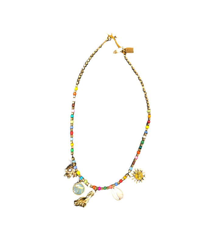 Beryl Dingeman Rainbow Charms Necklace