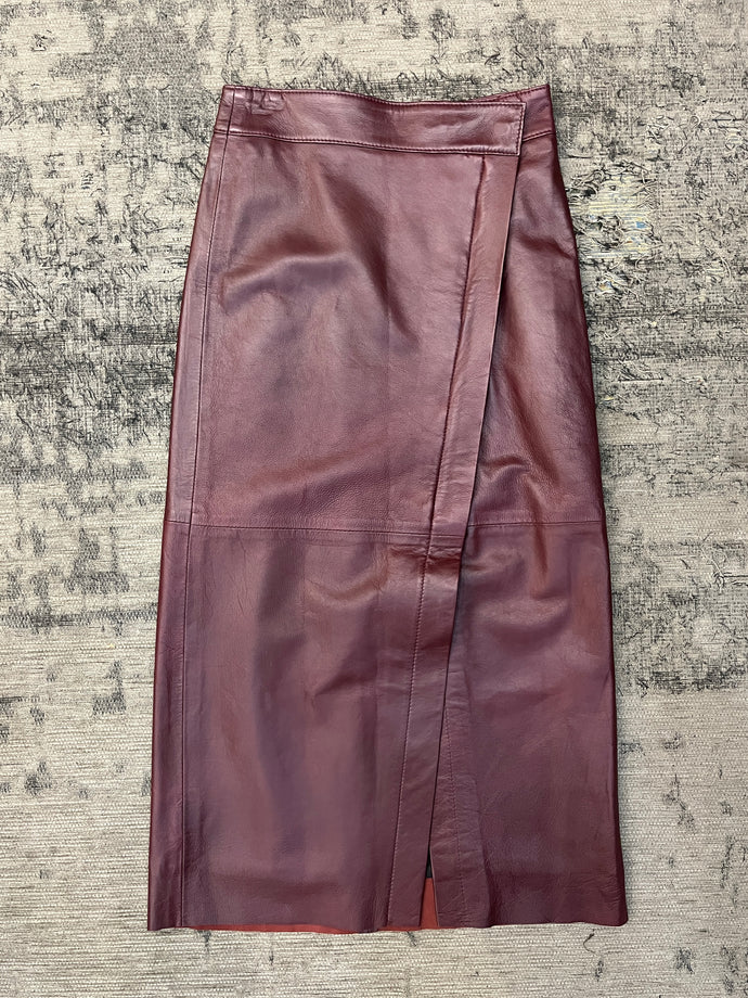 La Gi Red Wrap Skirt