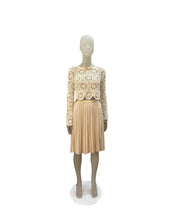 Load image into Gallery viewer, Nava Beige Pleated Skirt
