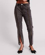 Load image into Gallery viewer, OT FADED BLACK TRUCKERS MID WAIST STRAIGHT LEG JEAN

