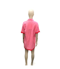 Load image into Gallery viewer, By Frankie  Scallops Oversized Shirt Dress
