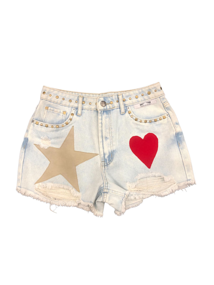 COA Heart Star Denim Short