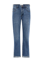 Load image into Gallery viewer, OT BAY BLUE HOOLIGANS MID WAIST RELAXED CROPPED JEANS
