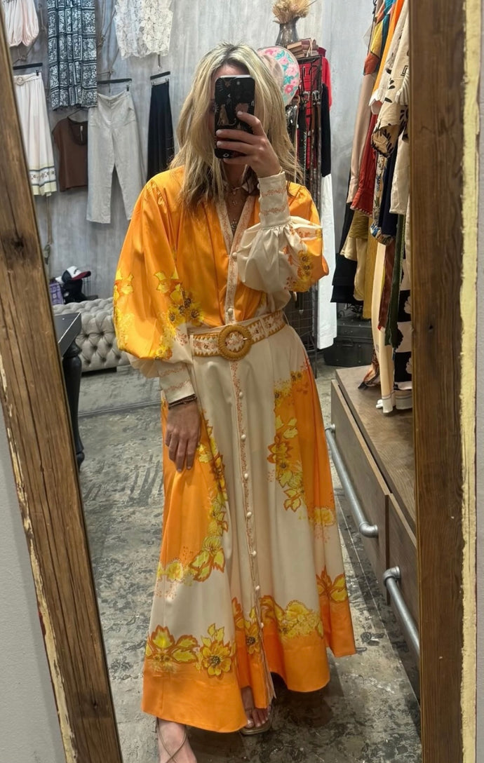 White Sandstorm Orange Skirt