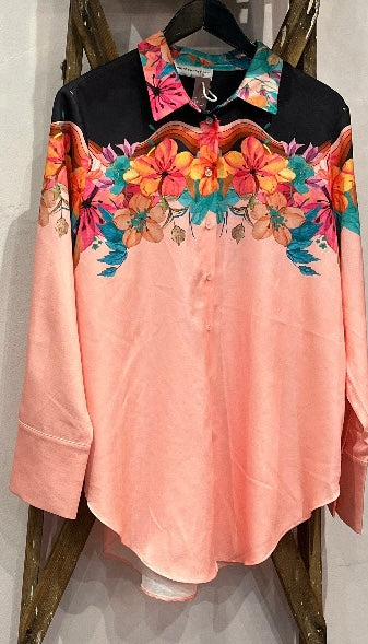 White Sandstorm Pink Floral Shirt