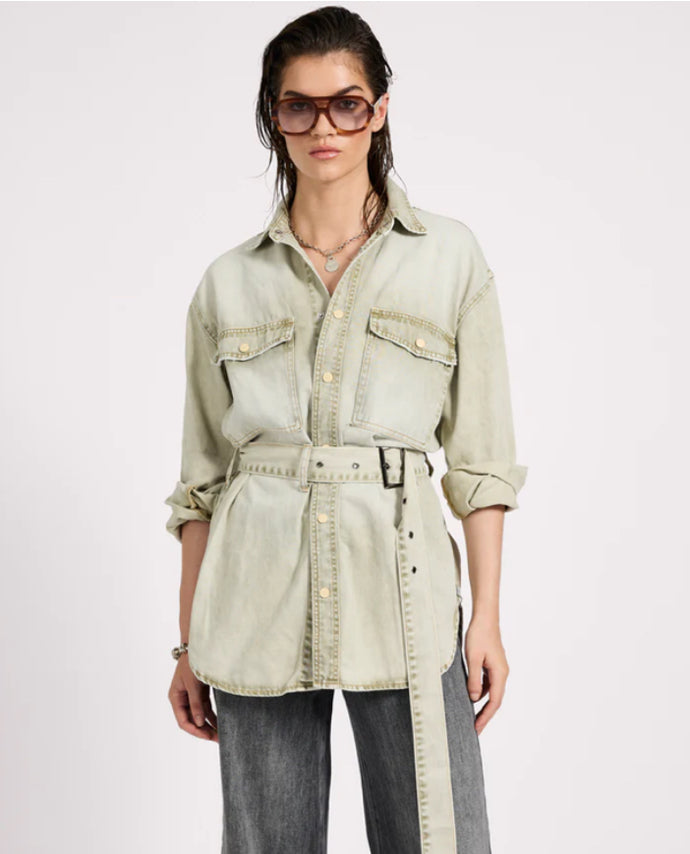 OT Belted Denim Shirt