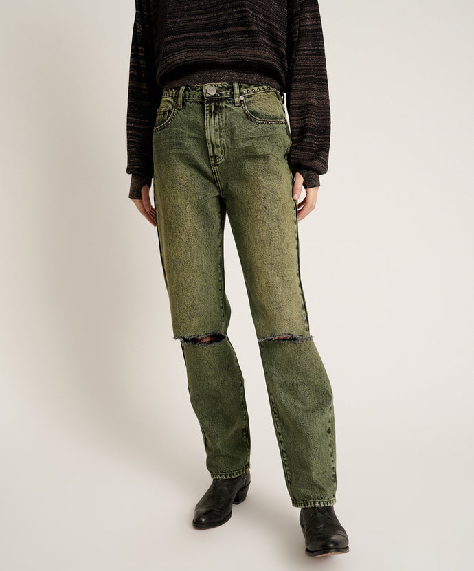 Blk Khaki Awesome Baggies Jean