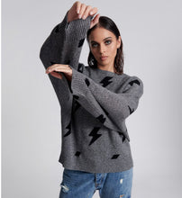 Load image into Gallery viewer, OT Charcoal Lightning Sweater
