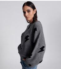 Load image into Gallery viewer, OT Charcoal Lightning Sweater
