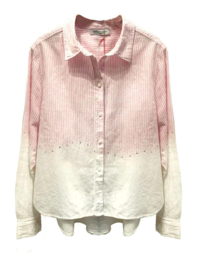 CHIEF OF ANGELS PINK STRIPE SHIRT- PINK