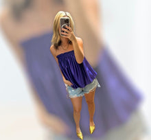 Load image into Gallery viewer, MINIMAL THREADS- SATIN OFF SHOULDER TOP
